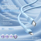 Hızlı Şarj Veri Kablosu - Mor - 100 cm - RC-C056 - 2