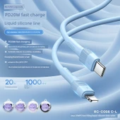 Hızlı Şarj Veri Kablosu - Mor - 100 cm - RC-C056 - 9