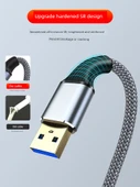 USB 3.0 Erkek - Erkek Veri Kablosu - 1m - Gri - 3