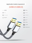 USB 3.0 Erkek - Erkek Veri Kablosu - 1m - Gri - 2