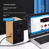 USB 3.5mm Ses Kablosu - 2m - USB'den 3.5mm Erkek Erkek - TV Bilgisayar Oyun Makinesi İçin - 6