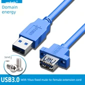 USB 3.0 Uzatma Kablosu - 1m - Kadın Kadın - 29mm Delik Aralığı - 2