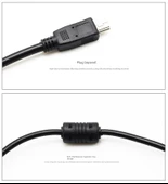 Mini USB Veri ve Şarj Kablosu - 1m - Siyah - 9