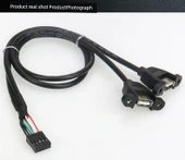 9 Pin Anakart USB Uzatma Kablosu - 0.25m - 9p DuPont Çift Dişi USB - 12