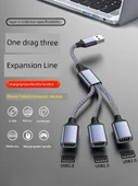 USB 2.0 Hub Adaptörü - 3M Gümüş Gri USB'den 3 USB'ye OTG ile - 2