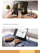 USB 2.0 Hub Adaptörü - 3M Gümüş Gri USB'den 3 USB'ye OTG ile - 6