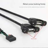 9 Pin Anakart USB Uzatma Kablosu - 0.25m - 9p DuPont USB AF + AF - 10