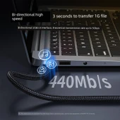 USB 2.0 Erkek Erkek Veri Kablosu - 0.5m - Siyah - 4