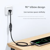 USB 3.0 Uzatma Kablosu - 90 Derece Aşağı Eğik - 0.5m - 2