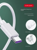 5A Süper Hızlı Şarj Veri Kablosu - 1.5m - İki Hat - 3