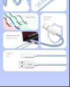 2m USB Sertifikalı Taze Yeşil Hızlı Şarj Örgü Kablo - 9