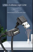USB 2.0 Erkek Dişi Uzatma Kablosu - 1m Aşağı Eğilim - 6