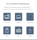 USB 2.0 Erkek Dişi Uzatma Kablosu - 1m Aşağı Eğilim - 8