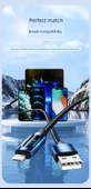 Hızlı Şarj Veri Kablosu - 2m - Siyah - iPhone 15/16 İçin Çift C Dijital Ekran - 11
