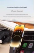 Apple Araç Kayıpsız Canlı Ses Kablosu - Type-C + Lightning İkili Uç - Gümüş Beyaz - 10