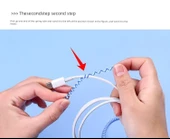 1.6m USB Kablo Koruma Kılıfı - Lazer Beyaz - 10
