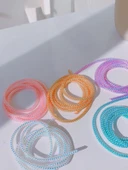 1.6m USB Kablo Koruma Kılıfı - Lazer Beyaz - 3