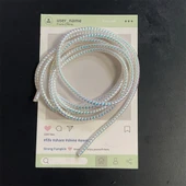 1.6m USB Kablo Koruma Kılıfı - Lazer Beyaz - 1