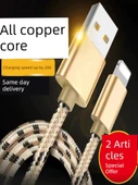 USB Veri Kablosu - 1m Lüks Altın - Şarj Başlığı ile - 2