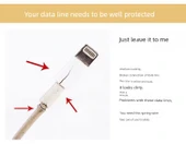 1.6m USB Kablo Koruma Kılıfı - Lazer Beyaz - 8