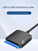SATA'dan USB 3.0 Adaptör Kablosu - 2.5/3.5 inç SSD/HDD - DC Güç Girişi - 2