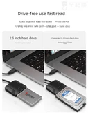 SATA'dan USB Type-C Adaptör Kablosu - 2.5/3.5 inç SSD/HDD - DC Güç Girişi - 5