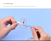1.6m USB Kablo Koruma Kılıfı - Lazer Beyaz - 12