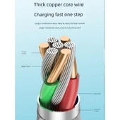 Type-C Hızlı Şarj Kablosu - 0.25M QC3.0 Hızlı Şarj Başlığı - 6