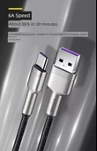 Type-C Veri Kablosu - Krem Beyaz - 2m - 22.5W/40W/66W Hızlı Şarj - İki Al Bir Bedava - 8