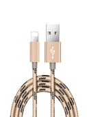 USB Veri Kablosu - 1m Toprak Altın - 1 Alana 1 Bedava - 6