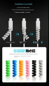 Spiral USB Kablo Koruyucu Kılıf - Mavi - 30 Adet - 8