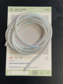 1.6m USB Kablo Koruma Kılıfı - Lazer Beyaz - 4