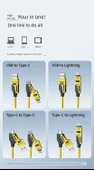 100W Telekopik Yay Veri Kablosu - 1.2m Mor (USB Apple) - 6