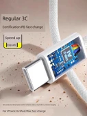 Apple 8-14 Serisi PD Hızlı Şarj Kablosu Lightning 2.0 m - 2 Paket - 3