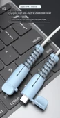 USB Kablo Koruyucu Kılıf - Çift Tip-C Dumanlı Mor - 13. Nesil - 10