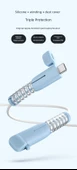 USB Kablo Koruyucu Kılıf - Çift Tip-C Dumanlı Mor - 13. Nesil - 11