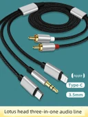 Üçü Bir Arada RCA'dan 3.5mm Ses Kablosu - 5m - 2