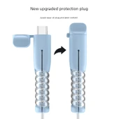 USB Kablo Koruyucu Kılıf - Çift Tip-C Siyah - 13. Nesil - 3