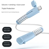 USB Kablo Koruyucu Kılıf - Çift Tip-C Gri - 13. Nesil - 2