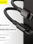100W Type-C to Type-C PD Hızlı Şarj Veri Kablosu - 2m Krem Beyaz - 5