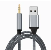 USB 3.5mm Ses Kablosu Adaptörü - 1m Gümüş Gri - 11