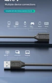 USB Uzatma Kablosu - 0.3m - Aşağı (Veri + Güç) - 6