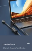 USB Uzatma Kablosu - 0.3m - Aşağı (Veri + Güç) - 4