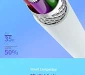 Meizu Hızlı Şarj USB-C Kablo - Mor - 1M - 9