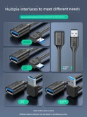 USB Uzatma Kablosu - 0.3m - Aşağı (Veri + Güç) - 2