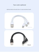 Çoklu Arayüz USB Type-C Mobil Telefon Şarj Kablosu - Üç Renk 30cm - 7