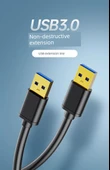 USB Erkek Erkek Kablo - 1m Örgü - 6