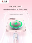 Hızlı Şarj Veri Kablosu - 1m Uzak Dağ Mavisi - iPhone 15 - 3