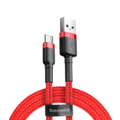 USB Type-C Veri Kablosu - 2m - Kırmızı Kasa + Kırmızı Şerit - 2