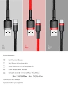 USB Type-C Veri Kablosu - 2m - Kırmızı Kasa + Kırmızı Şerit - 12